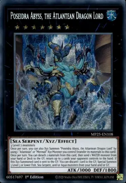Poseidra Abyss, the Atlantean Dragon Lord 1st Prismatic MP25-EN108 Yu-Gi-Oh! - Image 1