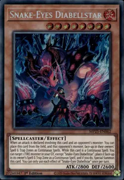 Snake-Eyes Diabellstar 1st Prismatic Secret MP25-EN062 Yu-Gi-Oh! - Image 1