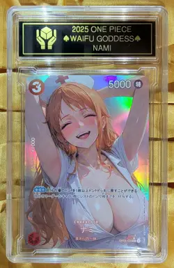 NAMI One Piece Anime Waifu Goddess CUSTOM CARD Gold/Black label - Image 3