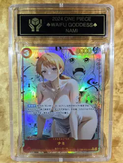 NAMI One Piece Waifu Goddess Manga Card CUSTOM MADE Black label - Image 1