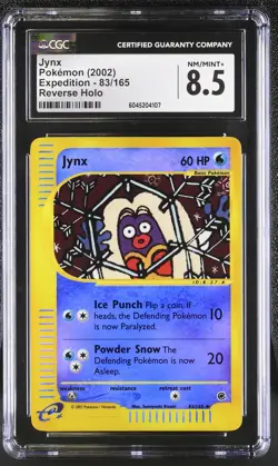 CGC 8.5 Jynx 2002 Expedition 83/165 Reverse Holo Pokemon Card - Image 1