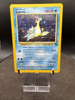 Lapras 10/62 Fossil Set Rare Holo Pokemon Card 1999 WOTC - Image 1
