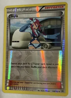 Skyla (134/165) Reverse Holo Trainer Card Boundaries Crossed Pokemon TCG NM - Image 3