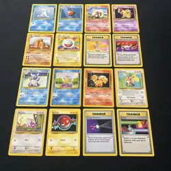 NM Pokemon 16 Card Lot Rares Common Uncommon WOTC English Base set - Image 1