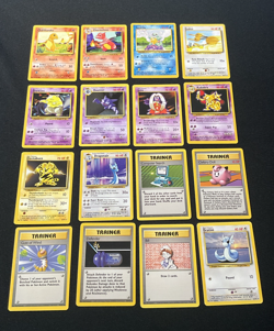 NM Pokemon 16 Card Lot Rares Common Uncommon WOTC English base set - Image 1