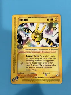 Elekid 9/147 - Aquapolis Rare - eReader-Pokemon Card - NM - Image 1