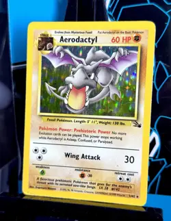 Aerodactyl 1/62 Fossil Holo Pokemon Card WOTC - LP/MP Condition - Image 2