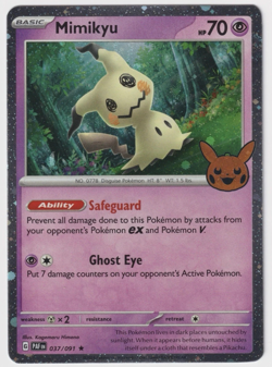 Mimikyu 037/091 Trick or Trade Cosmos Halloween Promo Holo Pokemon Card NM+ 🔥 - Image 1