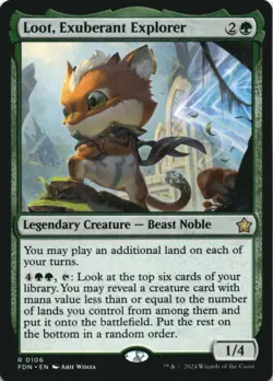 MTG Loot, Exuberant Explorer Normal NM Foundations Magic 106 - Image 1