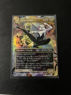 Gwen Stacy (0202) (Borderless) Marvel's Spider-Man Foil Mtg Magic Ghost Spider - Image 2