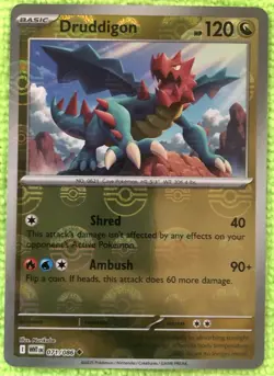 (Near Mint) Druddigon #71/86 (Pokeball) Pokemon White Flare BryeCollects - Image 1