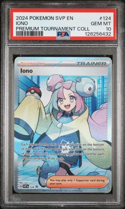 PSA 10 Iono #124 Pokemon SVP Black Star Promos English 2024 - Image 1