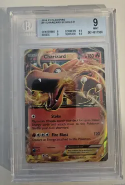 2014 POKEMON XY FLASHFIRE #11 CHARIZARD EX PSA 9 - Image 1