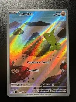 Pokemon TCG - Larvitar - Obsidian Flames 203/197 Illustration Rare Full Art Holo - Image 1