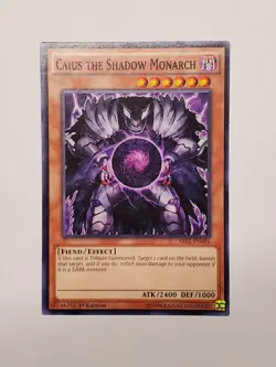 YuGiOh Caius The Shadow Monarch SR01-EN004 1ST EDITION NM/LP - Image 1