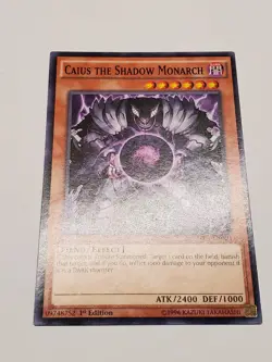 YuGiOh Caius The Shadow Monarch SR01-EN004 1ST EDITION NM/LP - Image 2