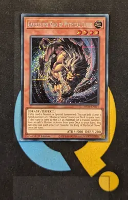 MP24-EN091 Gazelle the King of Mythical Claws Prismatic Secret Rare 1st YuGiOh - Image 1