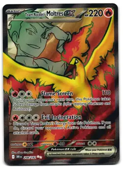 Team Rocket's Moltres ex 208/182 - Destined Rivals Pokemon TCG 2025 - M/LP Card - Image 1