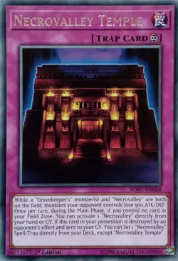 SOFU-EN068 NECROVALLEY TEMPLE RARE 1ST EDITION YuGiOh CARD - Image 1