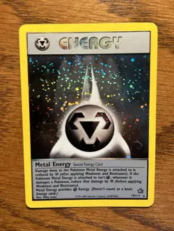 Pokemon TCG Metal Energy Holo Rare Card 19/111 Neo Genesis - Image 1