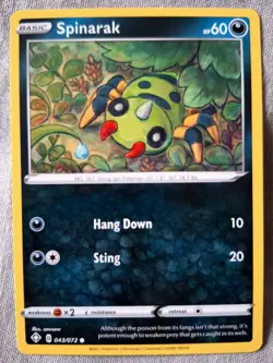 Pokemon Cards: Spinarak 43/72 Common Regular | S&S: Shining Fates - Pokemon TCG - Image 1