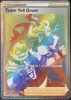 Team Yell Grunt (Secret) 210/202 Swsh01: Sword & Shield Holo - Pokemon Card - Image 1