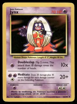Jynx 1999 Base Set Unlimited WOTC Vintage Pokemon Card 31/102 (LP-NM) - Image 1