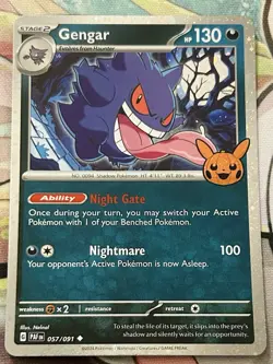 Gengar #57/91 Cosmos Holo Pokemon Card TCG Halloween Trick Or Trade 2024 NM - Image 1