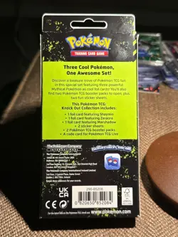Pokemon TCG Knock Out Collection Shaymin,Zeraora,Marshadow Foil Card And 2 Packs - Image 2
