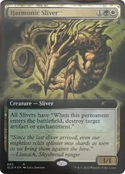 MTG English Harmonic Sliver (Extended Art) NM Foil Secret Lair - Image 1