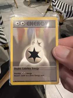 Double Colorless ENERGY 96/102 Base Set Series Uncommon Pokemon Card 1999 NM - Image 1