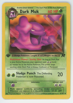 Dark Muk 41/82 1st Edition NM LP MP HP Uncommon Team Rocket Pokemon 2000 Card - Image 1