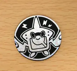 Pokemon Card Plastic Coin Rotom Dex Silver - Image 1