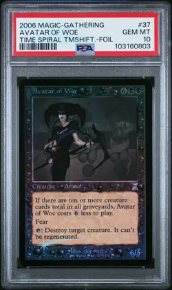 AVATAR OF WOE Timeshifted Foil PSA 10 Gem Mint MTG [Nostalgium] - Image 1