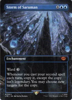 MTG Storm of Saruman (Borderless) (413) | NM | Lord of the Rings {LTR} - Image 1