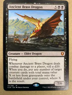 MTG 1x Ancient Brass Dragon # 111 Commander Battle for Baldur's Gate Magic x1 NM - Image 1