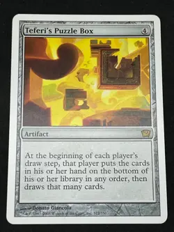 Magic the Gathering MTG Teferi's Puzzle Box Artifact Core Set 9th Edition Rare - Image 1