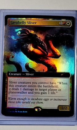 2022 MTG Magic the Gathering Secret Lair Drop Extended Art Foil Lavabelly Sliver - Image 1