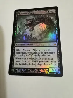 Magic The Gathering Massacre Wurm 46/155 (Mirrodin Besieged) FOIL - Image 1