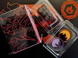 Team Rocket’s Moltres UPC Sealed Deck Box - dice - coin - markers - Pokemon - Image 1