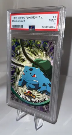 1999 Topps Pokemon T.V. #1 Bulbasaur PSA 9 MINT - Image 3