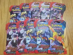 Pokemon TCG Destined Rivals Sleeved Booster Pack Lot of 10 New/Sealed - Image 1