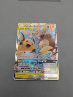 Pokemon TCG Raichu & Alolan Raichu GX Unified Minds 54/236 NM Near Mint - Image 1