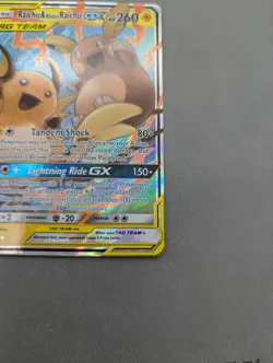 Pokemon TCG Raichu & Alolan Raichu GX Unified Minds 54/236 NM Near Mint - Image 4