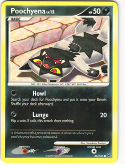 Poochyena Common Pokemon TCG Platinum 86/127 LP - Image 1