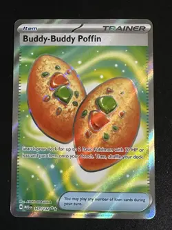 Buddy Buddy Poffin 167/132 Pokemon Mega Evolution Ultra Rare Full Art Holo NM - Image 1
