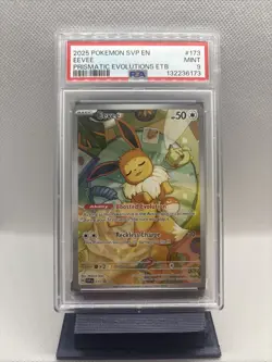2025 POKEMON SVP EN-SV EEVEE BLACK STAR PROMO #173 PSA 9 - Image 1