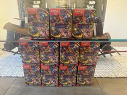 LOT OF 10 Pokemon Mega Evolution Phantasmal Flames Booster Bundle IN HAND SHIPS - Image 1