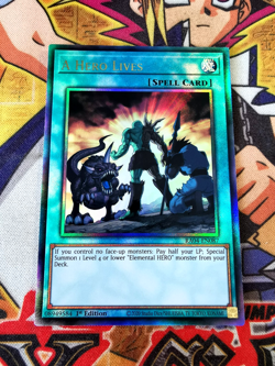 A Hero Lives ra04-en087 (NEW) Ultimate Rare Yu-Gi-Oh - Image 1