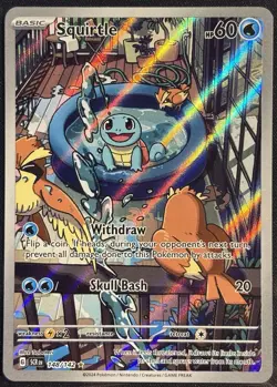 Squirtle 148/142 - Illustration Rare Stellar Crown Pokemon TCG 2024 - NM Card - Image 1